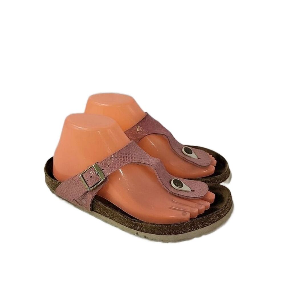 Birkenstock Gizeh Pink Snakeskin Women's Sandals